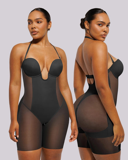 BOOT-YEAH™ MeshSmooth™ Deep Plunge Bodysuit