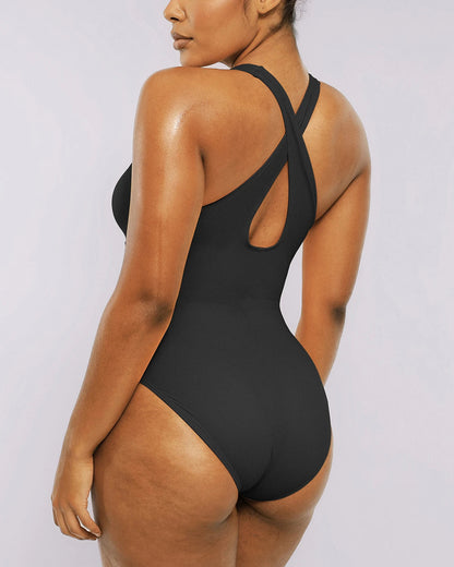 Smart Sculpt™ Plunge Corset Shaping Swimsuit