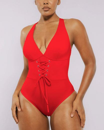 Smart Sculpt™ Plunge Corset Shaping Swimsuit