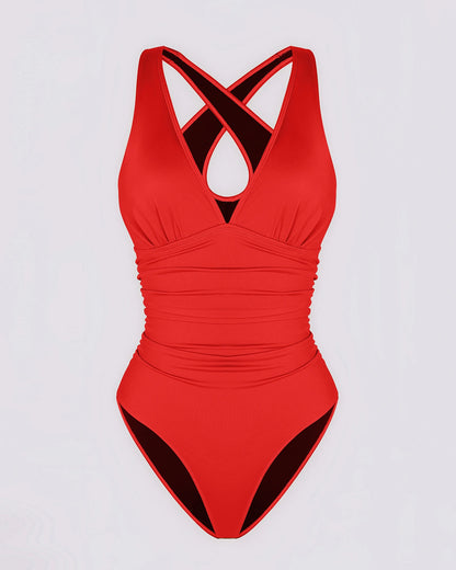 Smart Sculpt™ Plunge Cutout Swimsuit