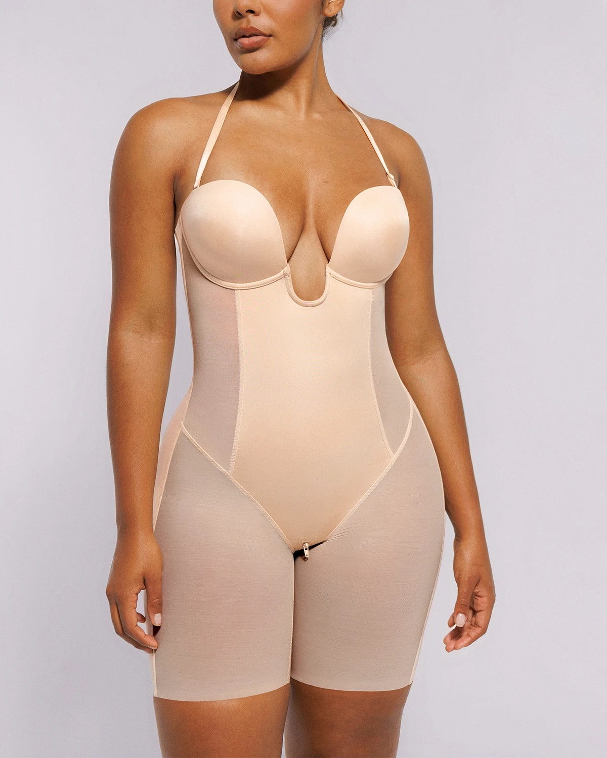 BOOT-YEAH™ MeshSmooth™ Deep Plunge Bodysuit
