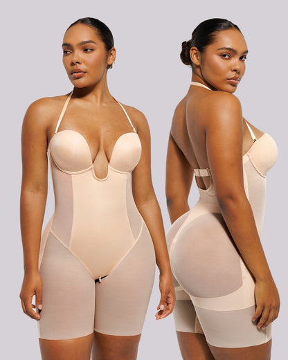 BOOT-YEAH™ MeshSmooth™ Deep Plunge Bodysuit