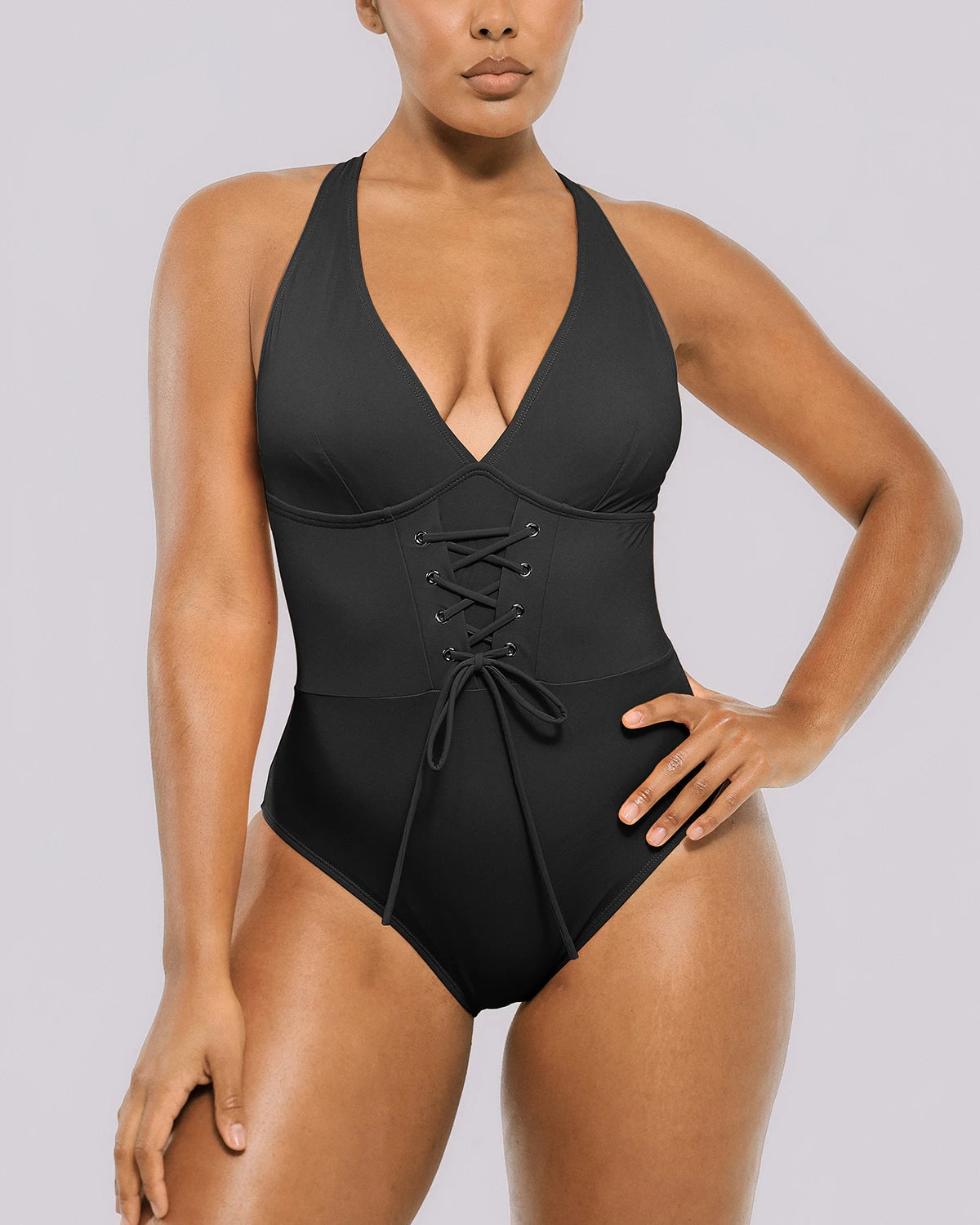 Smart Sculpt™ Plunge Corset Shaping Swimsuit