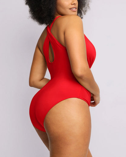 Smart Sculpt™ Plunge Cutout Swimsuit