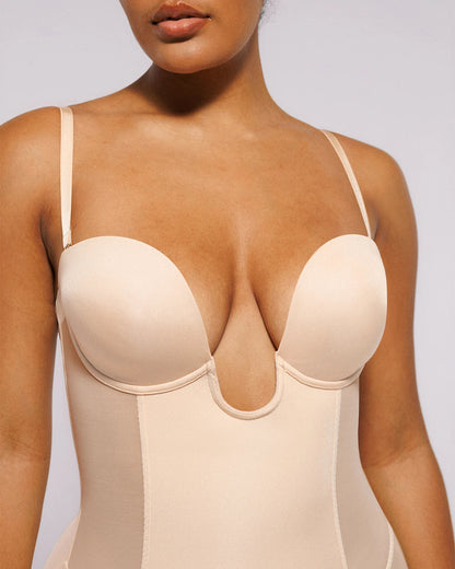 BOOT-YEAH™ MeshSmooth™ Deep Plunge Bodysuit