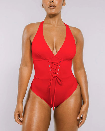 Smart Sculpt™ Plunge Corset Shaping Swimsuit